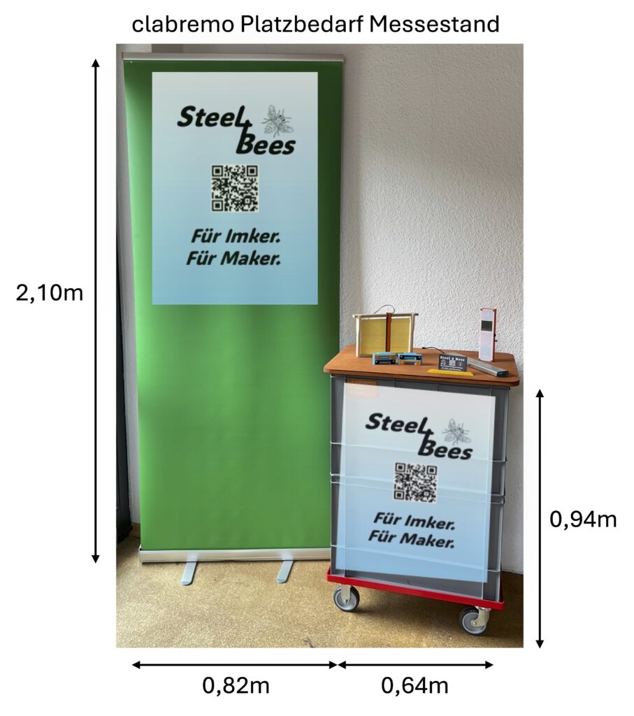 Das Bild zeigt die Planung für den Messestand auf der eurobee 2025